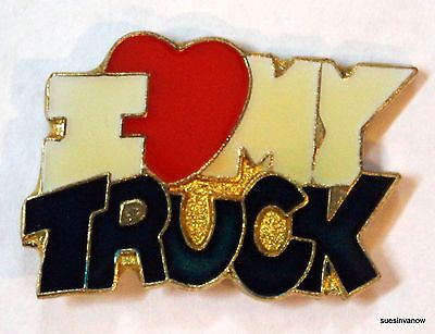 #ad quot;I Love My Truckquot; Hat Tie Tac Lapel Pin Ford Dodge Chevy Toyota Monster Truck