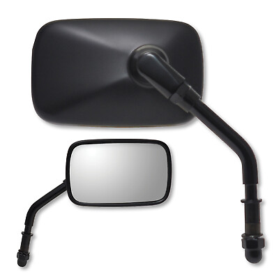 #ad Black Universal Mini Rectangle Mirror Harley Mount 941095BP 941095BP