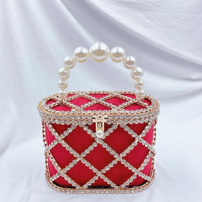 Diamond Studded Party Handbags Chic Wedding Evening Clutch Bag Shoulder Bag $80.31