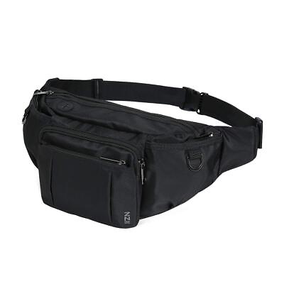 #ad Sports Fanny Pack for Men Women Outdoor Waist Pack Bag with 6 Zipper Pockets ...