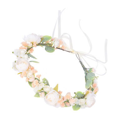 #ad Flower Headband Wedding Hair Wreath Floral Baby Sunflower Bride Flowers