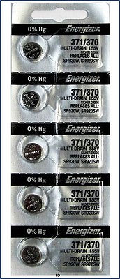 #ad ENERGIZER 371 370 SR920W SR920SW 5 Pieces Brand New Battery Authorized Seller