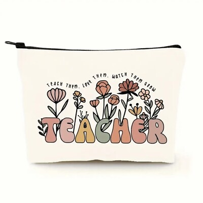 #ad Teacher Makeup Cosmetic Bag Zipper Pouch Funny Perfect For All Occasions