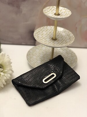 Authentic Jimmy Choo Clutch Black Leather $199.00