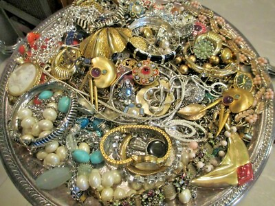 #ad 1 LB Pound Jewelry Vintage New Lot ALL GOOD Wear RESELL Resale Pirate Treasure
