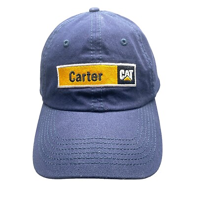 #ad CAT Mens Caterpillar Hat Baseball Cap Strap Back Adjustable Blue One Size Fits