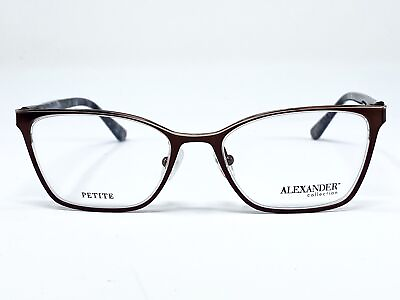 New ALEXANDER Georgia Brown Black Marble Womens Eyeglasses Frame 50 17 135