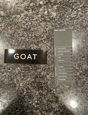 #ad GOAT Verified Authentication Card And Sticker For Sneakers