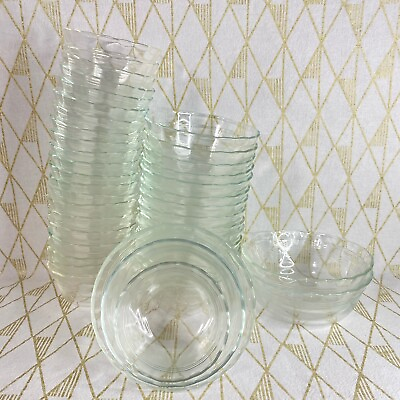 #ad Vintage clear PYREX Scalloped Ramekins 463 464 465 By The Piece