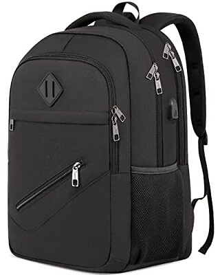 #ad Black Backpack School Backpacks for Teen Boys amp; Girls Student Bookbag Fits ...