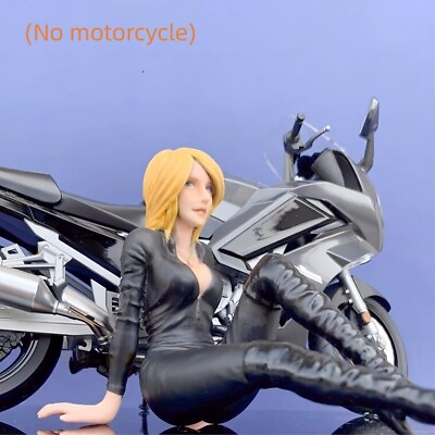 #ad 1 12 resin figure model Beautiful Motorcycle Girl No Motorcycle Unassembled