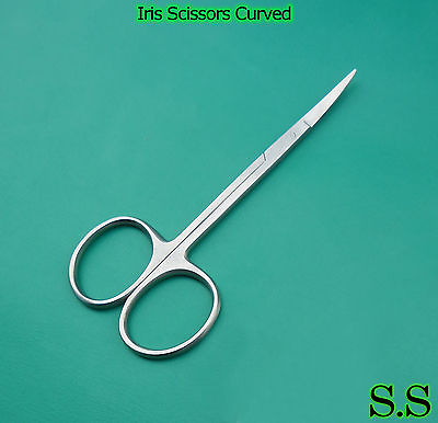 #ad 3 Pieces Iris Scissors 4.5quot; Curved