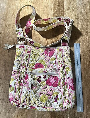 #ad Vera Bradley Crossbody Shoulder Bag Purse With Clean Bright Floral Pattern