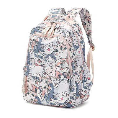 #ad Backpacks for Girls Cute Cat Backpack Elementary School Backpack Students Boo...