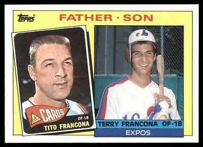 #ad 1985 A Tito Francona Terry Francona #134 NM MT Better St. Louis