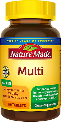 #ad Nature Made Multi for Him Men#x27;s Multivitamin 130 Tablets 4 Month Supply