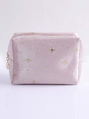 #ad Soft Pink Star Design Makeup Bag Cosmetic Organizer Toiletries Bag Makeup