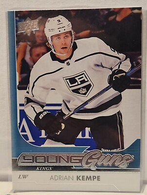 #ad 2017 18 Upper Deck Adrian Kempe Young Guns Rookie #210 RC