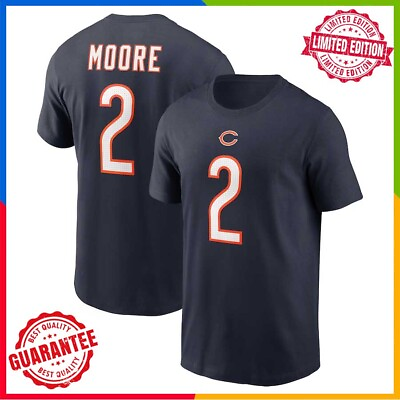 #ad SPECIAL SALE Chicago FootBall Team D.J.Moore #02 Player Name amp; Number T Shirt