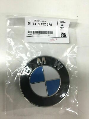 #ad GENUINE BMW G F E Series FRONT Hood Trunk Emblem Logo 82mm 3.228inc 511481323375