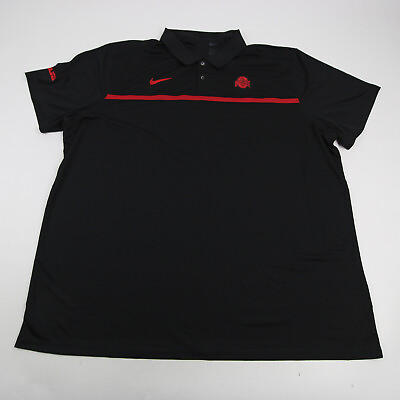 #ad Ohio State Buckeyes Nike LeBron Polo Men#x27;s Black Red New