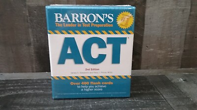#ad BARRON#x27;S The Leader In Test Preparation ACT 2nd Idition Over 400 Flash Cards New