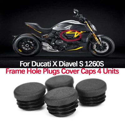 #ad For Ducati X Diavel S 1260S Motorcycle Frame Hole Plugs Cover Caps 4 Units