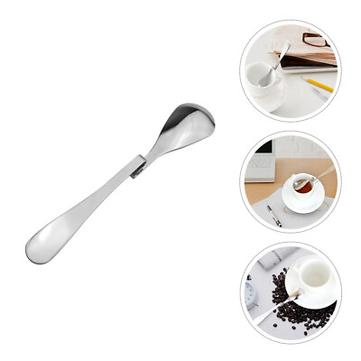 #ad 2 PCS Espresso Spoon Ice Cream Scoop Scoops Stainless Steel Milk