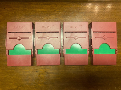 #ad Vintage Bid Pal Bridge Bidding Devices for the Card Game Bridge Red Set of 4