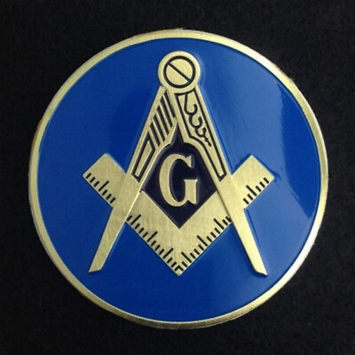#ad Masonic Car Auto Emblem Light Blue MAE 1