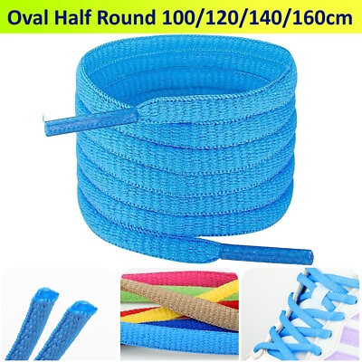 #ad Half Round Oval Shoelaces 100 120 140 160cm Sport Shoe Laces Strings Sneakers
