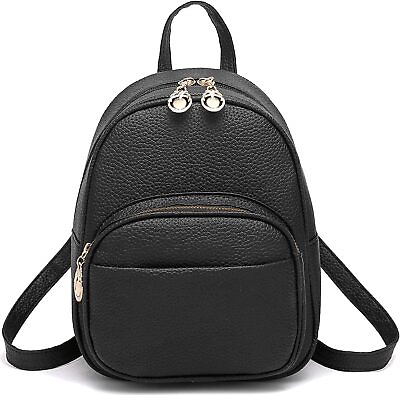 #ad Barsine Little Backpack Bag Small Size Purse Vegan Leather Mini Daypack with Mul
