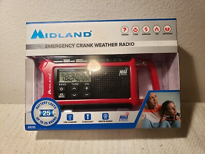 #ad Midland ER210 Compact Emergency Hand Crank Radio w Flashlight New In Box