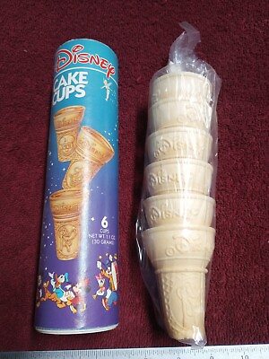 #ad Vintage Disney quot;sealed bag full quot; Cake Cups Ice Cream Cones Cardboard Box