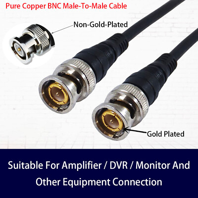 #ad Dual Head BNC Surveillance Video Extension Cable Coaxial HD Q9 Connection Cable