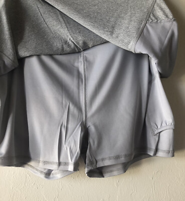 #ad KYODAN Womens Soft Gray Skort Size Large With Tennis Pockets On Shorts Thigh New