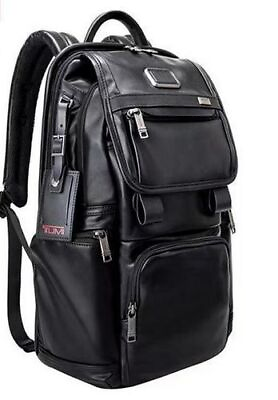 #ad TUMI ALPHA3 Brief Pack Backpack ALL Leather Black 09603174DL3