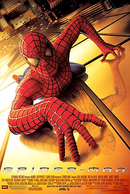 #ad 2002 Spiderman Movie Poster 11X17 Peter Parker Tobey McGuire Goblin Marvel 🕷🍿