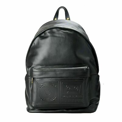 #ad #ad Versace Versus 100% Genuine Leather Black Unisex Backpack