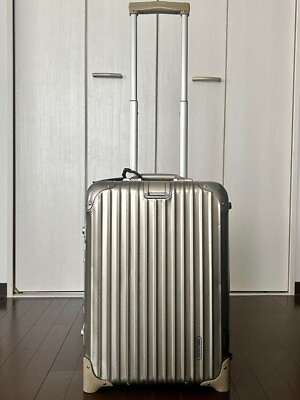 #ad RIMOWA Topas Titanium Carry on 2 wheel carry case Champagne Gold EMS