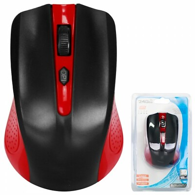 #ad Wireless Mouse Black and Red