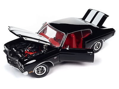 #ad 1970 Chevrolet Chevelle SS Tuxedo Black w White Stripes Red Interior Hemmings Mu