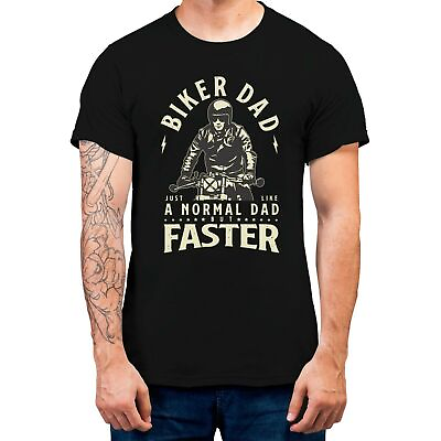 #ad Biker Dad Cool T shirt Bikers Nice Dad Gift For Father#x27;s Day T shirt 100% Cotton