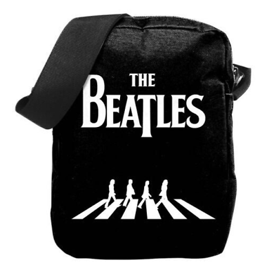 Beatles Abbey Road Cross Body Black Bag Adjustable Strap Licensed Band Satchel $21.95