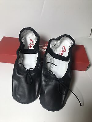 #ad Capezio Daisy 205 Black 3.5 Youth Ballet Shoes Boy or Girl