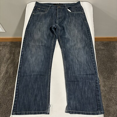 #ad Southpole 4180 Jeans 38x31 Dark Blue Denim Baggy Y2K Skater Vintage Wide Leg