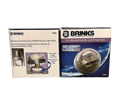 #ad NEW LOT OF 2 Brinks Security Light HID Replacement Photo Cell Sensor 7265