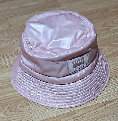 Ugg Pink Bucket Hat One Size Satin Y2K Super Cute Cozy Winter $44.99