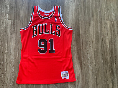 #ad Limited Sale 100% Authentic Dennis Rodman Chicago Bulls Swingman Jersey