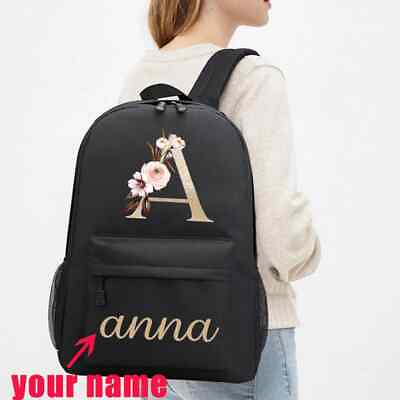 #ad Custom Letter Name Bag Men Backpack Shoulders Laptop Backpack Unisex Sport Bag
